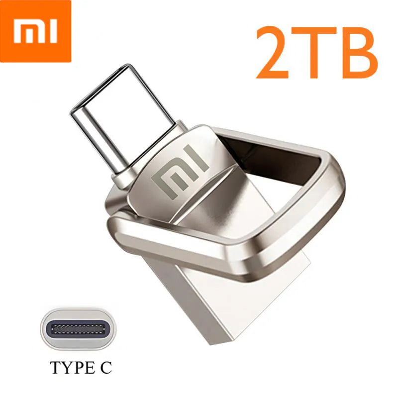 Xiaomi U Disk 2TB 1TB 256GB128G 512GB USB 3.1 Type-C Interface Mobile Phone Computer Mutual Transmission Portable USB Memory